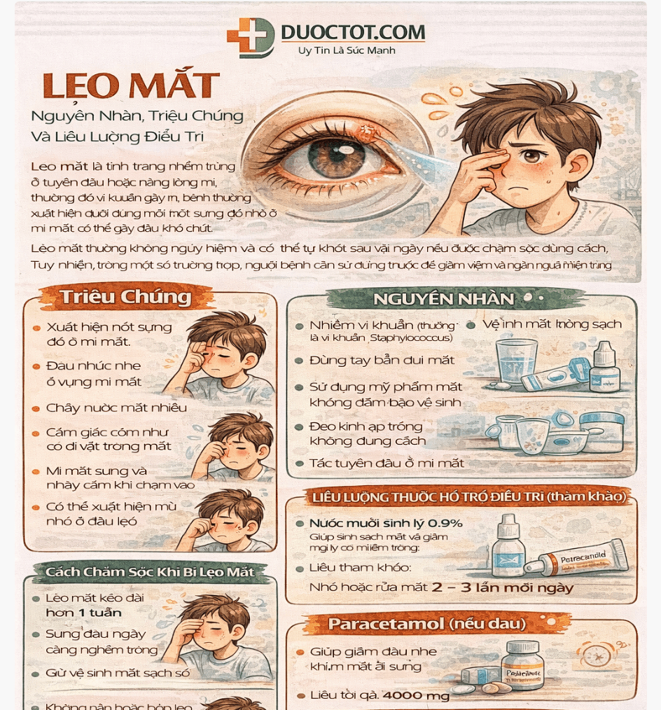 ĐIỀU TRỊ BỆNH LẸO MẮT